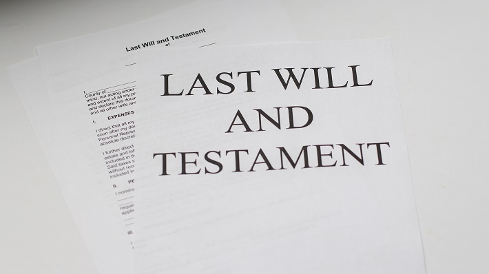 Photo of a Last Will and Testament