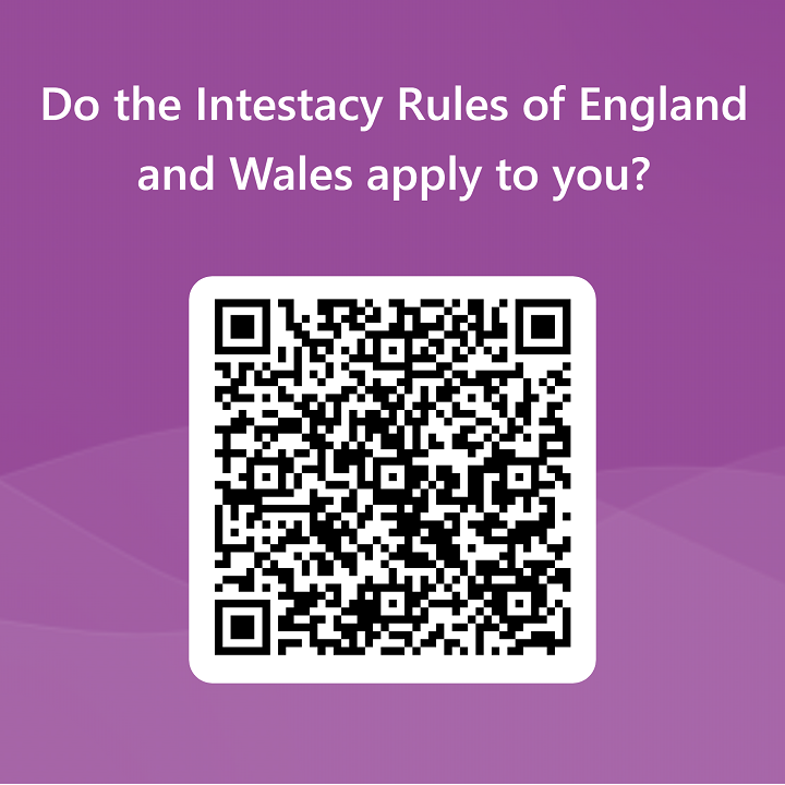 Intestacy Rules QR Code for online interative quiz