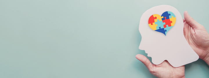 neurodiversity image of a head with a jigsaw puzzle
