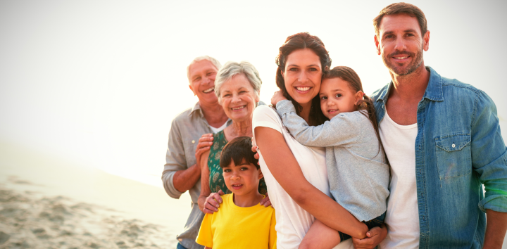A picture of a family who might consider making a WhatsApp will