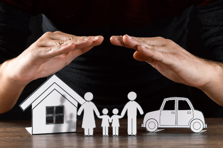 hands over house car and family