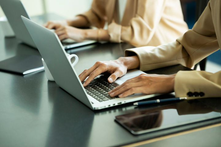 people working on laptops